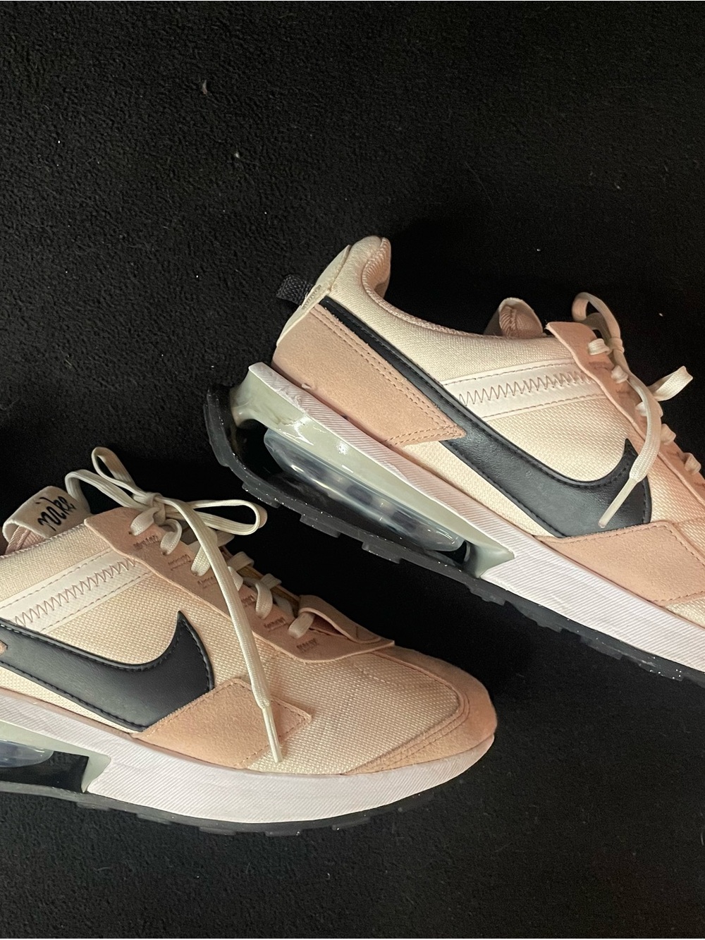 Nike Pink and Black Air Cushion Low-Top Sneakers